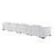 Homeroots 179" White Top Grain Leather Reclining Metal USB Sofa 720322 - alternate 6