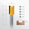 Powertec Straight Router Bit, 3/4in Cutting Diameter, 1/2in Shank, 1-1/4in Depth & 2-3/4in Overall Length 73046N - alternate 4