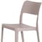 Homeroots Set of Two Taupe Heavy Duty Plastic Outdoor Stacking Accent Chairs, 2PK 565224 - alternate 5