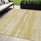 Homeroots 5' X 8' Gold Wheat And Ivory Botanical Leaves Washable Indoor Outdoor Area Rug 581979 - alternate 1