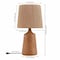 Jonathan Y Highland 22.25" Classic Cottage Tapered Resin/Metal LED Table Lamp w/Paper Rope Shade, Brown Wood Fin JYL9201A - alternate 5