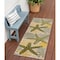 Homeroots 6' Green And Yellow Starfish Indoor Outdoor Runner Rug 548027 - alternate 8
