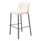 Homeroots Set of Two 29" Cream And Black Faux Leather And Steel Bar Height Bar Chairs 555723 - alternate 7
