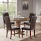 Yssoa Upholstered Parsons Dining Chair, Faux Leather Dining Room Chair with Solid Wood Legs and Nai 3A88FNCHARDINNINGBRNX2 - alternate 5