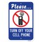 Signmission Please Turn Off Your Cell Phone, Heavy-Gauge Aluminum, 18" x 24", A-1824-24868 A-1824-24868 - alternate 3