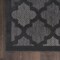 Homeroots 12' Charcoal And Black Trellis Indoor Outdoor Runner Rug 545220 - alternate 5