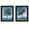 Homeroots Set Of Two Catching Light as Time Passes 1 Black Framed Print Wall Art, 2PK 406114 - alternate 1