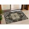 Homeroots 3' X 5' Black Gray And Ivory Oriental Washable Indoor Outdoor Area Rug 600138 - alternate 1
