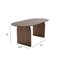 Homeroots 67" Walnut Solid Wood Double Pedestal Base Oval Dining Table 712160 - alternate 5