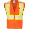 Ironwear Hi-Vis FR Safety Vest M Class 2 H Back, , Zipper 6 Pockets 1287FR-OZ-RD-MD - alternate 1