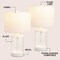Jonathan Y Alexander 21 in. Modern Designer Metal and Water Glass LED Table Lamp w/USB-A and USB-C Chargin, 2PK JYL4058C-SET2 - alternate 5