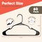 Campior Premium Black Clothes Hangers, Slim, Durable, with Shoulder Grooves for Coats and Laundry, 60PK CMPPLH60BK - alternate 9