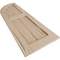 Ekena Millwork Riverwood 2 Equal Flat Panel w/Quarter Round Arch Top Faux Wood Shutters, 15W x 86H, 71 Low Side, PR SHUFPQ15X86RWPR - alternate 10