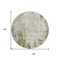 Homeroots 8' Olive Green And Ivory Round Abstract Washable Indoor Outdoor Area Rug 612336 - alternate 8