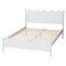 Baxton Studio Malaya Modern White Wood Full Platform Bed with Scalloped Edges 256-14019-ZORO - alternate 6
