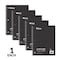 C-Line Products 8" x 10-1/2" Black Graph Ruled 1-Subject Spiral Notebook, 1/EA, 24/BX 22300-CT - alternate 4
