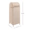 Happimess Darla 31.39-Gallon All-Weather Wicker/Metal Swing Top Hideaway Outdoor Trash Can, Light Pink/White HPM1202D - alternate 7