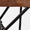Homeroots 66in Brown and Black Distressed Live Edge Solid Wood Dining Bench 376183 - alternate 5