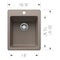 Blanco Bar Sink, 1 bowl, Silgranit, 20.50 in W x 16.75 in L x 8.39 in H 443238 - alternate 3