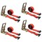 Mytee Products 4PK 3inx30ft Ratchet Tie-Down Strap w/Flat Hook for Flatbed Truck 15000lbs BS Red, 4PK RS330-Rx4 - alternate 7