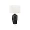 Monarch Specialties Lighting, 25"h, Table Lamp, Black Concrete, Ivory / Cream Shade, Contemporary, Modern I 9893 - alternate 1