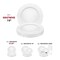 Smarty Had A Party 7.5" White w/Silver Rim Round Blossom Disposable Plastic Appetizer/Salad Plates (120 Plates), 120PK 4847WHS-CASE - alternate 6