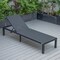 Leisuremod Marlin Patio Chaise Lounge Chair with Black Aluminum Frame, Black MLBL-77BL - alternate 10