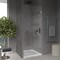Fab Glass And Mirror Single Swing Hinge Glass Shower Door Ravello Series 28in x80in with Brushed Nickel Finish - 3/8in T SHRO28X80BN - alternate 6