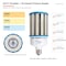 Euri Lighting LED Corn Bulb, 80/100/120W, 18240 lm, 400W MHL Eq., 3CCT, E39, 100-277V, DLC/UL/RoHS ECB120W-303sw - alternate 6