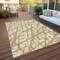 Homeroots 5' X 8' Gold And Ivory Abstract Washable Indoor Outdoor Area Rug 614348 - alternate 7