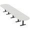 Skutchi Designs 18ft Conference Table With Power Unit | 18 Person Modular Racetrack Meeting Table | Harmony Series HAR-RAC-48X216-T.BK-U779-NA - alternate 1