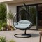Leisuremod Teardrop Hanging Swing Chair with Stainless Steel Stand, 440 lb Capacity, Weatherproof RSCBL-57LGR - alternate 9