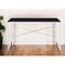 Homeroots 47" Black and Silver Writing Desk 491496 - alternate 6