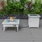 Leisuremod Walbrooke White Patio Conversation, Square Fire Pit with Slats Design & Tank Holder, Navy Blue WWS-27-20-57-31-NBU - alternate 8