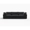 Homeroots Black Linen Blend Modular Rectangular Three Piece Corner Sectional 714581 - alternate 4