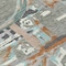 Homeroots 8' Gray Copper And Mint Green Round Geometric Washable Indoor Outdoor Area Rug 589388 - alternate 4