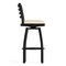 Flash Furniture HERCULES Black Ladder Back Swivel Metal Barstool - Tan Vinyl Seat XU-6F8B-LADSWVL-TNV-GG - alternate 9