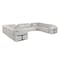 Homeroots Light Gray Italian Leather Power Reclining U Shaped Ten Piece Corner Sectional With Console 634689 - alternate 1
