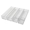 Martha Stewart Miles Plastic Stackable Office Desk Drawer Organizers, Various Sizes, Set of 6 BE-PB5834-6-6-CLR-MS - alternate 1