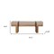 Homeroots 47in Brown Boucle and Solid Wood Upholstered Storage Bench With Cabinet 717474 - alternate 7
