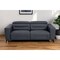 Homeroots 83" Gray Italian Leather USB Reclining Sofa With Black Legs 482209 - alternate 8