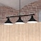 Vaxcel Akron 3L Bronze Farmhouse Linear Chandelier Island Pendant Fixture Pool Table Light H0269 - alternate 8