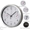 Clockswise 8-Inch Non-Ticking Quartz Wall Clock with Thermometer & Hygrometer - Battery Operated QI004747.SI.8 - alternate 6
