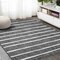 Jonathan Y Colonia Berber Stripe Black/Ivory 4 ft. x 6 ft. Indoor/Outdoor Area Rug SMB125E-4 - alternate 6