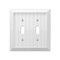 Amerelle Wall Plate Cottage White 2 gang Wood Toggle White 269TTW - alternate 4