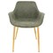 Leisuremod Markley Modern Leather Dining Arm Chair with Gold Metal Legs, Olive Green, 2PK ECG26G2 - alternate 6