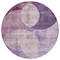 Homeroots 8' Purple And Lavender Round Geometric Washable Indoor Outdoor Area Rug 604925 - alternate 8