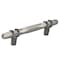 Amerock London 3-3/4 in 96 mm Center-to-Center Satin Nickel/Black Chrome Cabinet Pull BP36648G10BCR - alternate 1