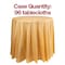 Smarty Had A Party 84 Gold Round Disposable Plastic Tablecloths 96 Tablecloths, 96PK 823270-G-CASE - alternate 7