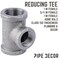 B & K 1 in. FIP each X 1 in. D FIP 3/4 in. D FIP Black Malleable Iron Reducing Tee 310URT-1134 - alternate 4